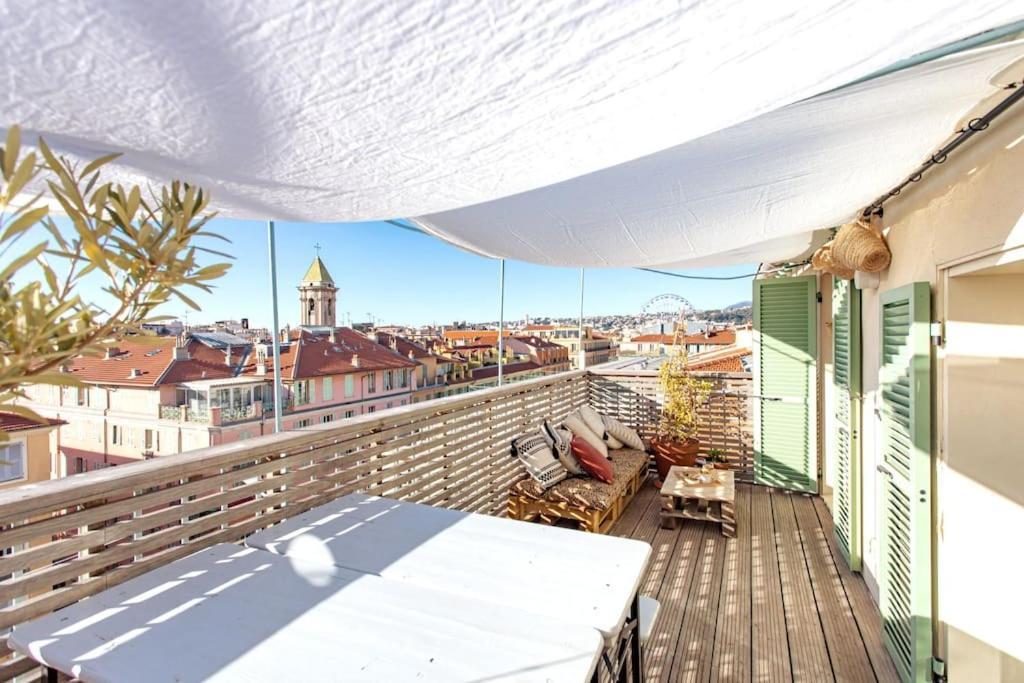 #9 Opera'S Duplex Panoramic Sea View Terrace & Ac 1Min To Beach Nisa Exterior foto