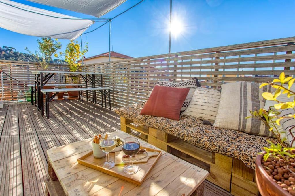 #9 Opera'S Duplex Panoramic Sea View Terrace & Ac 1Min To Beach Nisa Exterior foto